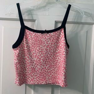 brandy melville pink cheetah belle tank
